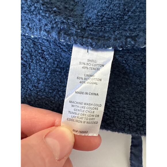 CALIFORNIA COWBOY Women's La Sirena Robe Vintage Floral Farallon Navy XS/S - Picture 7 of 8